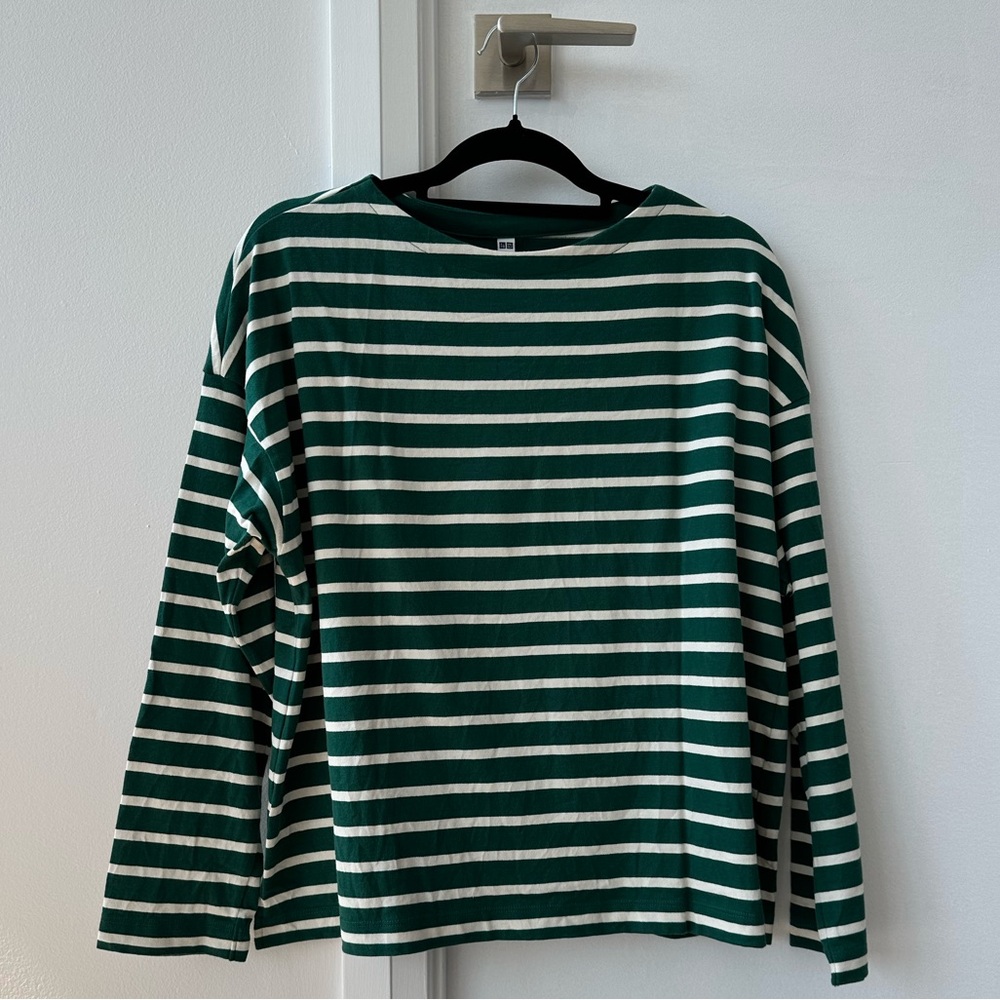 Uniqlo Striped Cotton Long-Sleeve Shirt (US L)